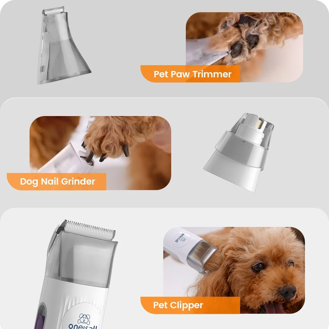 Oneisall LM2 7-in-1 Pet Grooming Vacuum Kit Purple - Image 10