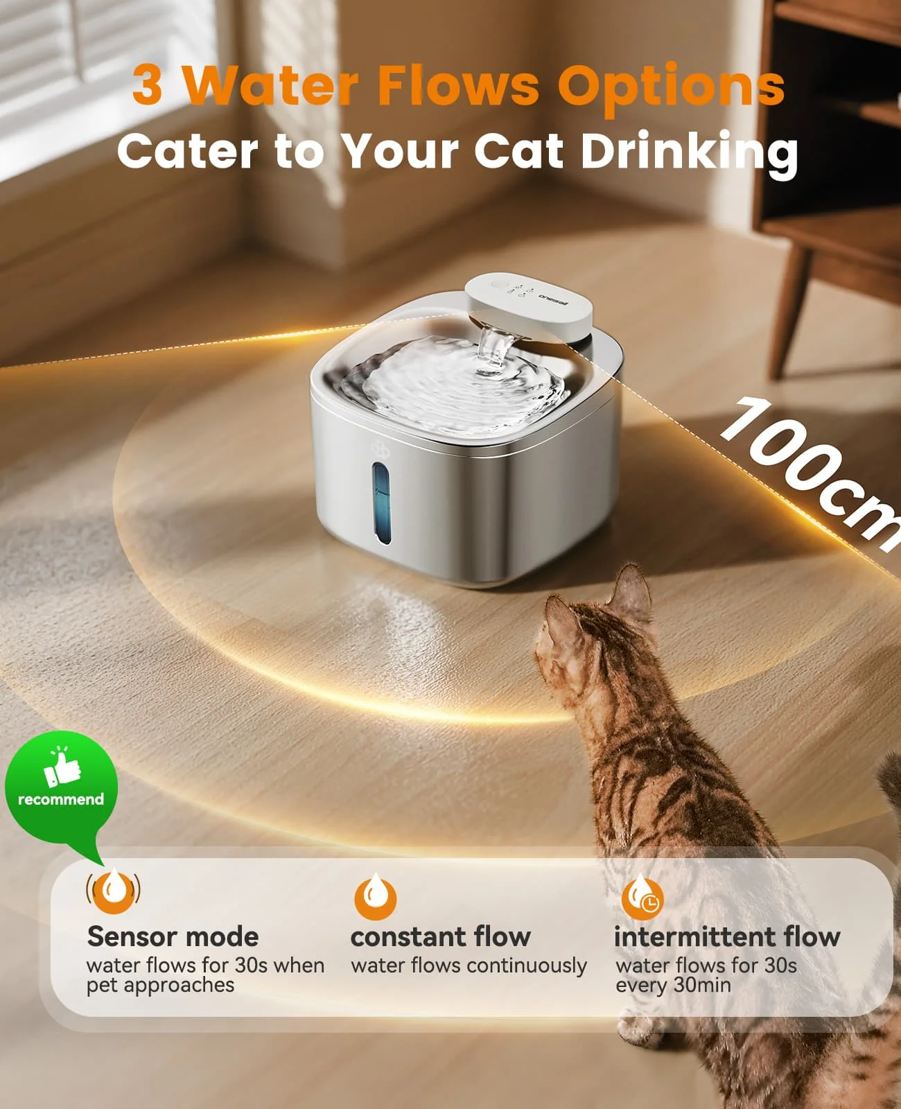 Oneisall 2L Cat Water Fountain & 7L Pet Water Fountain Set - Image 19