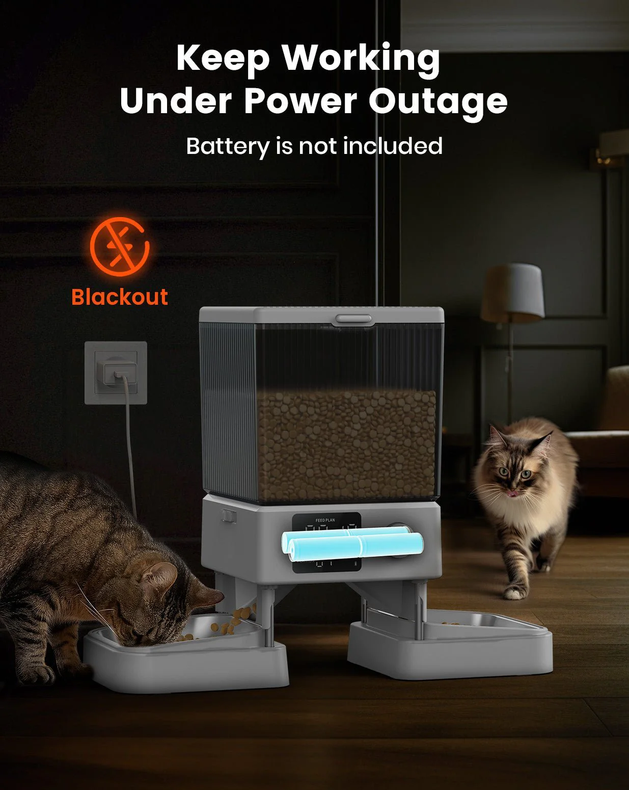 Oneisall 5L Automatic Cat Feeder Basic & 3.5L Cordless Water Fountain Set - Image 32