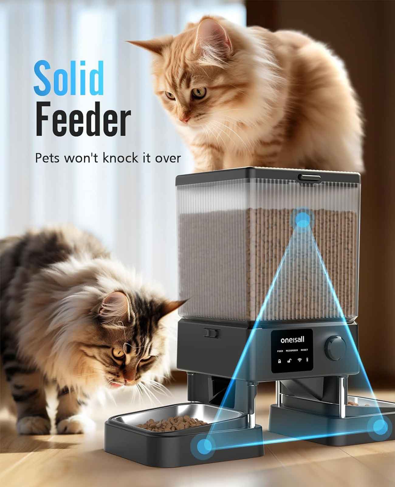 Oneisall 5L Automatic Cat Feeder with APP Control  for Two Cats - Image 11