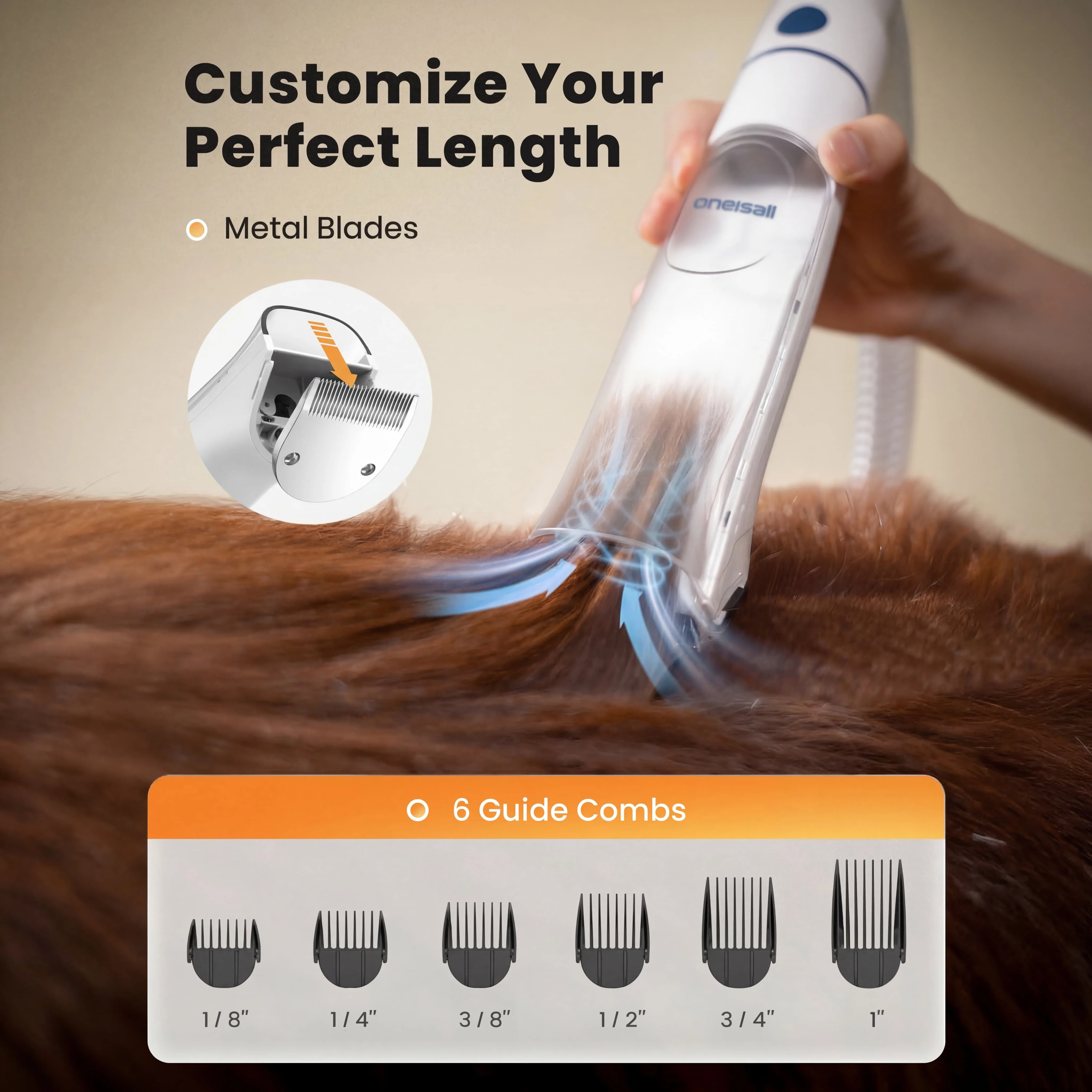 Oneisall Cozy C1 8-in-1 Pet Grooming Vacuum & Dryer Kit - Image 20