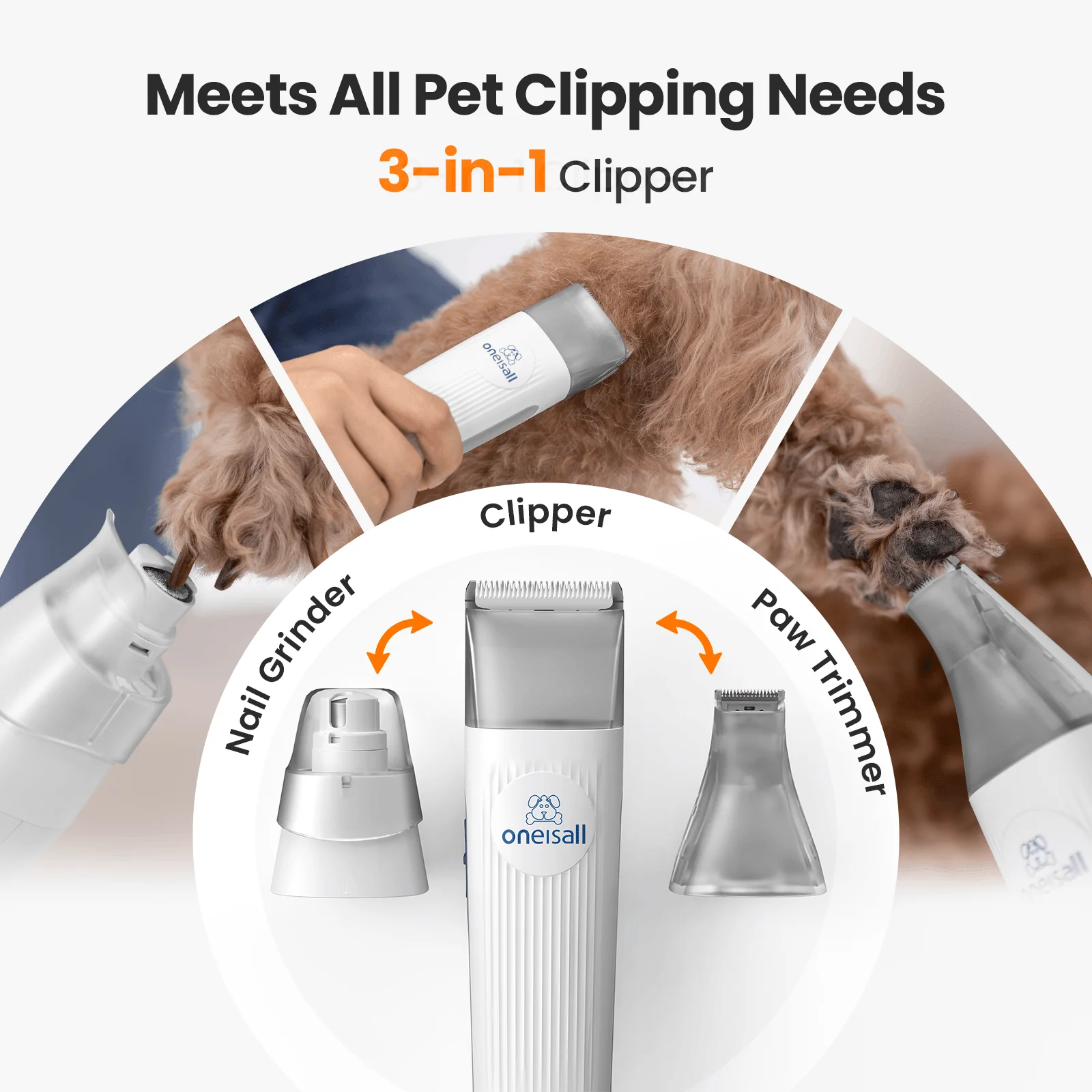 Oneisall LM2 7-in-1 Pet Grooming Vacuum Kit - Image 8