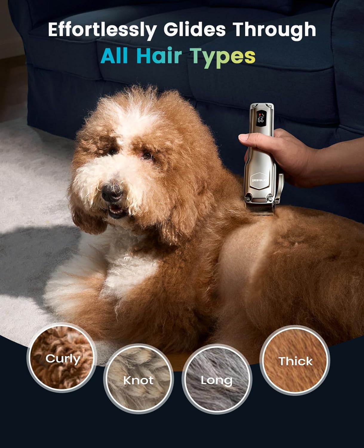 Oneisall PC18 Dog Clippers for Grooming Thick Hair - Image 3